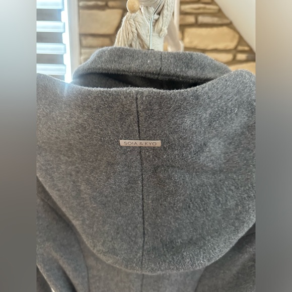 Soia and Kyo grey wool luxury Coat - Picture 4 of 5